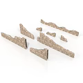 Architectural Brown Textured Molding Components For Building Decoration Design