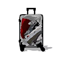 Stylish Suitcase Filled With Various Shoes For Travel And Storage