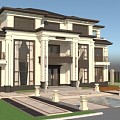 New Chinese Villa 3d model