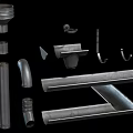 Modular Pipe Parts Industrial Pipe Valve 3d model
