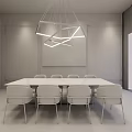 Modern Dining Table and Chair Combination 3d model