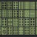Various Geometric Patterned Floor Tiles Featuring Different Shape And Hole Designs