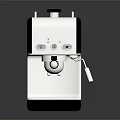 Modern Black And Silver Espresso Machine Kitchen Appliance With Control Panel 3d model