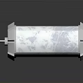 White Cylindrical Structural Component 3D Model With Textured Surface And Connecting Ends