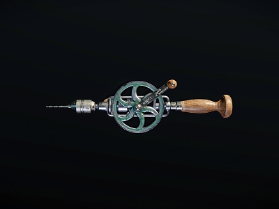 Old tools for drilling old objects 3d model