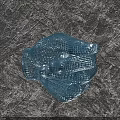 Blue Mesh Hand Shaped Decorative Ornament Set For Modern Stylish Decor