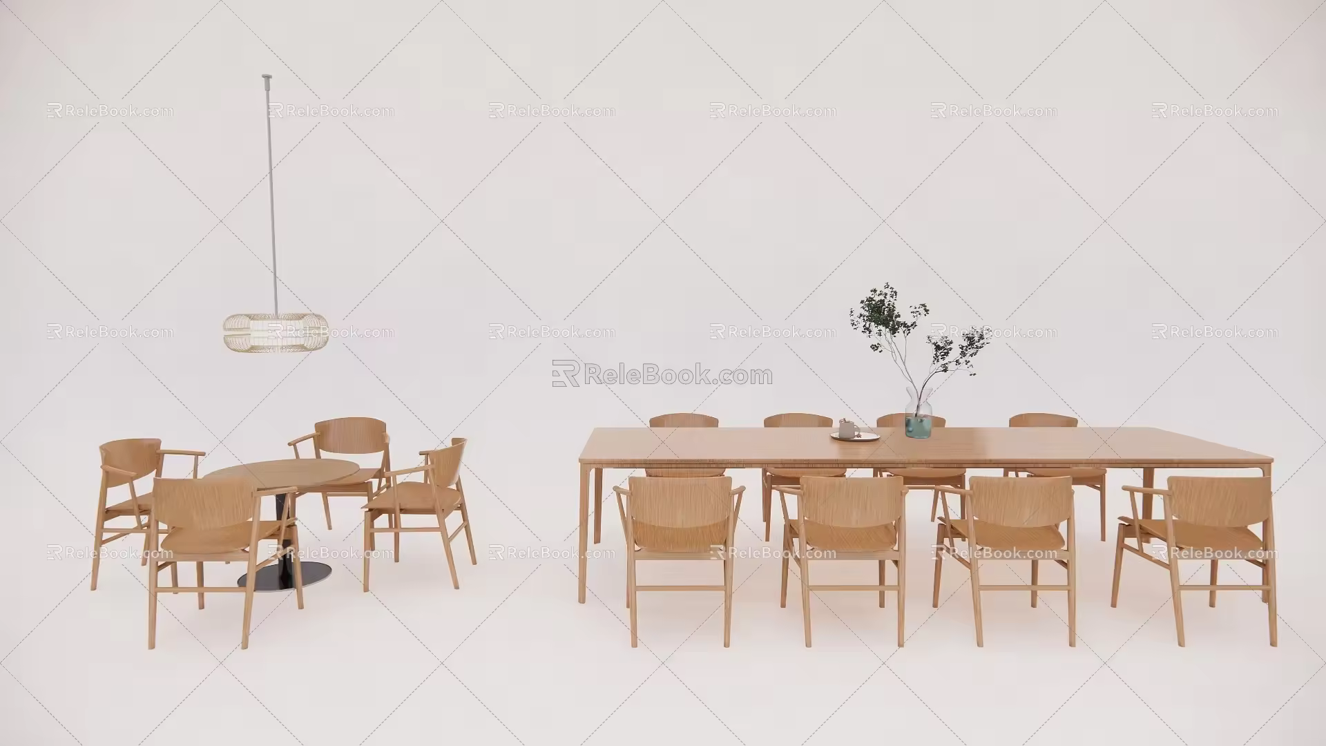 Nordic Dining Table and Chair Combination Casual Table and Chair Combination Table and Chair Wooden Table and Chair Combination Casual Table and Desk 3d model