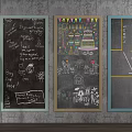 Decorative Chalkboard Wall Hangings with Hand Drawn Text Illustrations and Party Themes for Indoor Decor
