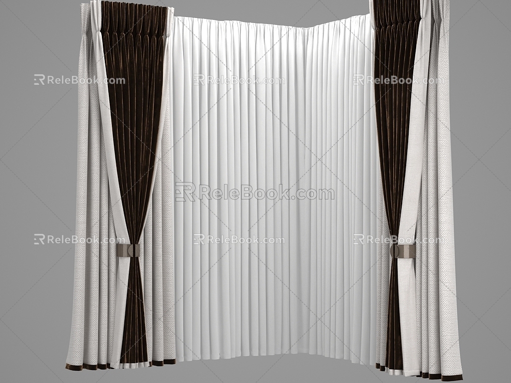 Modern Curtains 3d model