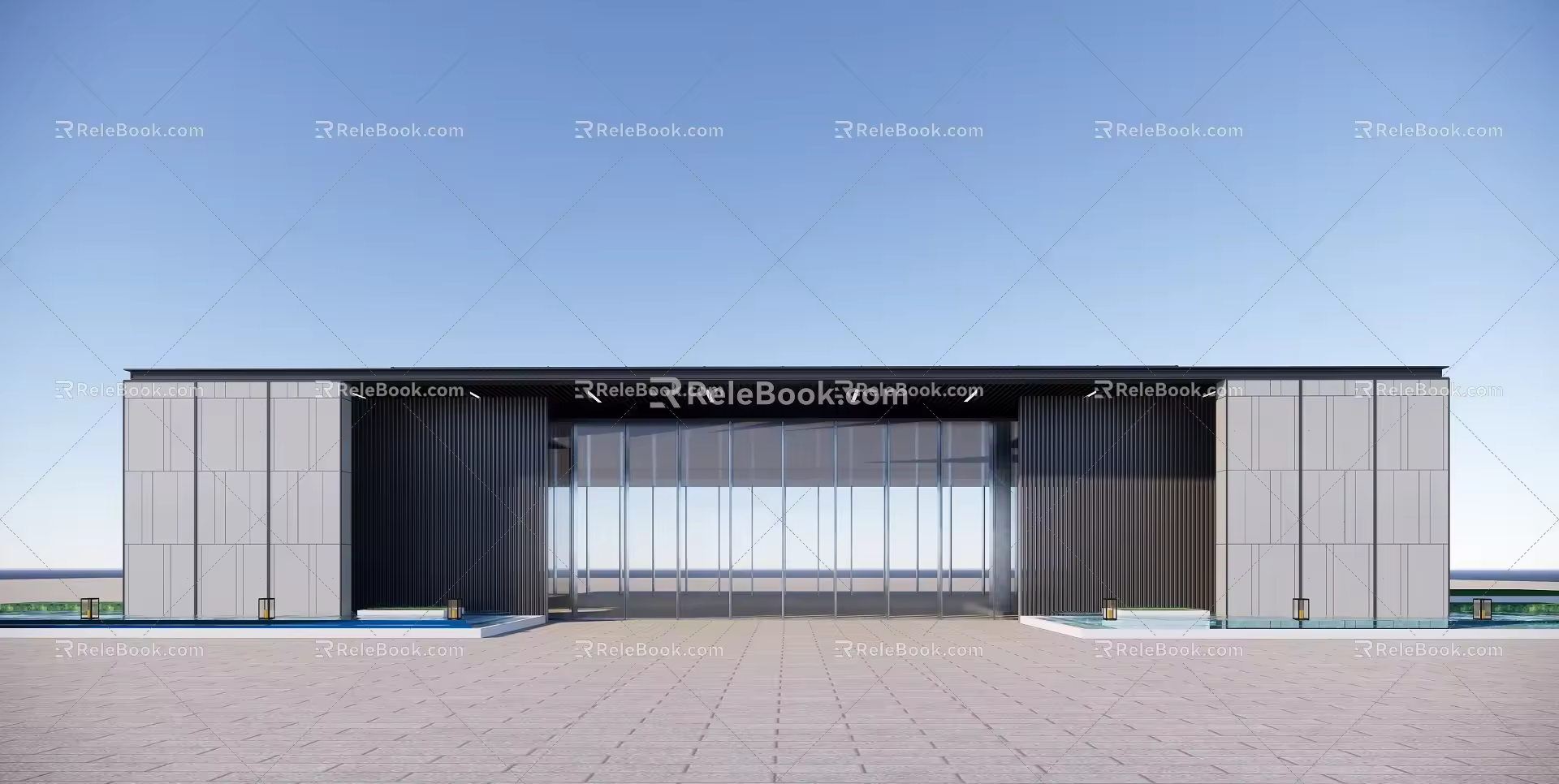 Modern Gate Simple Entrance Gate 3d model