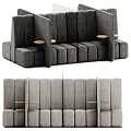 Gray Fabric Public Chairs With Dividers Small Round Tables For Modern Public Seating Areas
