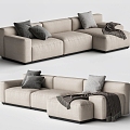 CASSINA modern multiplayer sofa corner sofa 3d model