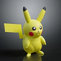 Pikachu Cartoon Character Electric Mouse With Yellow Body Red Cheeks Black Tipped Ears Standing Pose