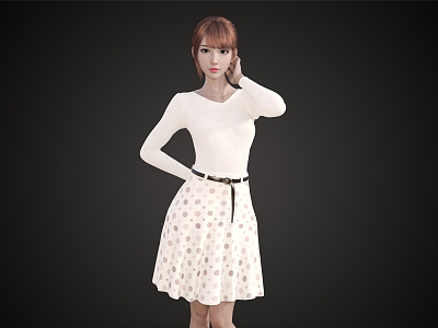 Temperament beauty model woman 3d model