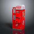 Red Coca Cola Vintage Vending Machine With Classic Design And Brand Logo
