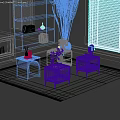 Bedside table 3d model