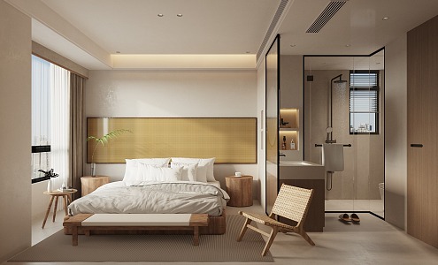 Quiet Hotel Room Hotel Standard Room 3d model