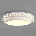 Modern Round Flush Mount Ceiling Light With Geometric Pattern And White Illumination 3d model