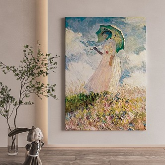 modern figure painting decorative painting 3d model