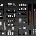 Modern Bathroom Storage Shelves With Wooden Metal Racks And Towel Holders