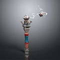 Sturdy Metal Hardware Tools With Column Structure Top Spheres And Electric Spark Effects