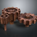 Wooden Gear Hardware Tools with Intricate Structure and Mechanical Design 3d model