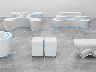 Modern Science and Technology Exhibition Hall Booth Display Stand Display Tools 3d model
