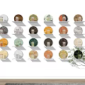 Modern Display Wall Stone Food Seed Material Display Wall Nut Dried Fruit Food Display Specimen Wall Seed Display Wall Specimen 3d model