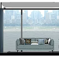 Modern KTV Lounge Interior Design With Comfortable Sofa TV Shelves And Marble Walls