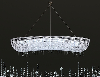 Modern crystal chandelier 3d model