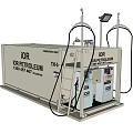 IDR Petroleum Mobile Fuel Station Facility with Dual Pumps and Storage Container