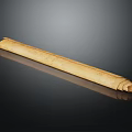 Ancient Bamboo Scroll With Rolled Design And Natural Texture On Dark Background