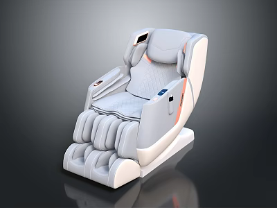 Modern Ergonomic Massage Chair With Comfortable Cushion And Control Panel Features 3d model