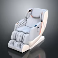 Modern Ergonomic Massage Chair With Comfortable Cushion And Control Panel Features 3d model