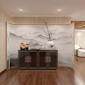 Modern Patient Room Interior With Wooden Ceiling White Walls Two Beds And Blue Curtains