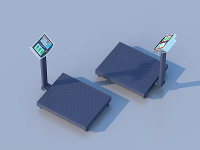 Household Electronic Scales with Digital Display Stand and Platform Design for Daily Use 3d model
