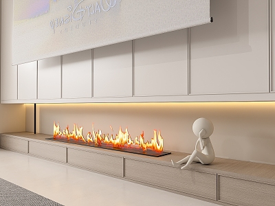 Modern Fireplace Electronic Fireplace Stove 3d model