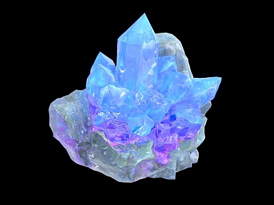 Blue Crystal Agate Stone Ice Crystal Sapphire Collector Stone Stone Diamond Crystal Quartz 3d model