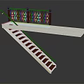 Modern Staircase Design With White Steps Dark Wooden Handrail And Ornate Railing