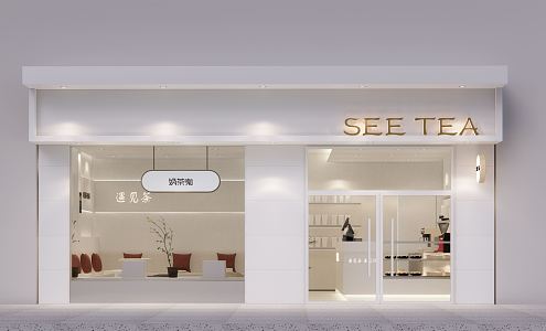 Quiet Milk Tea Shop 3d model