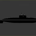 Modern Sleek Black Submarine With Detailed Hull And Tower Structure