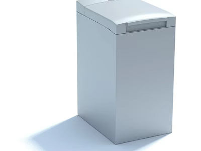 White Modern Washing Machine Featuring Sleek Upright Design And Clean Exterior 3d model