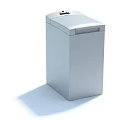 White Modern Washing Machine Featuring Sleek Upright Design And Clean Exterior