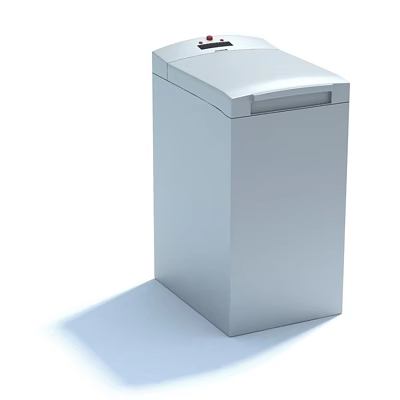White Modern Washing Machine Featuring Sleek Upright Design And Clean Exterior 3d model