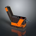 Orange And Black Storage Box With Open Lid Internal Tray For Daily Use