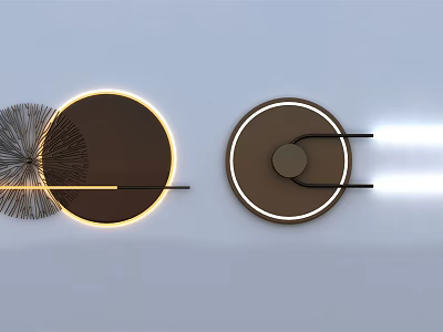 Modern Round Wall Lamps With LED Lighting And Sleek Geometric Design For Interior Decor 3d model