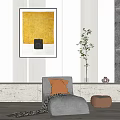 Modern Lazy Sofa Lazy Sofa Combination 3d model