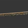 Elegant Long Metal Glass Decorative Strip With Wavy Texture And Gold Silver Finish