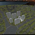 Aerial Planning of Urban Development With High Rise Buildings Roads and Green Areas