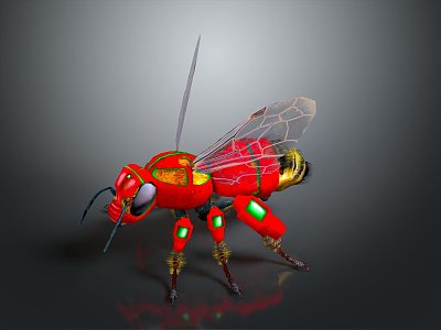 Cartoon Bee Science Fiction Bee Machine Bee Mechanical Bee Item 3d model